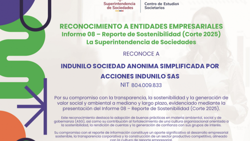 Reconocimiento por nuestro compromiso con la sostenibilidad